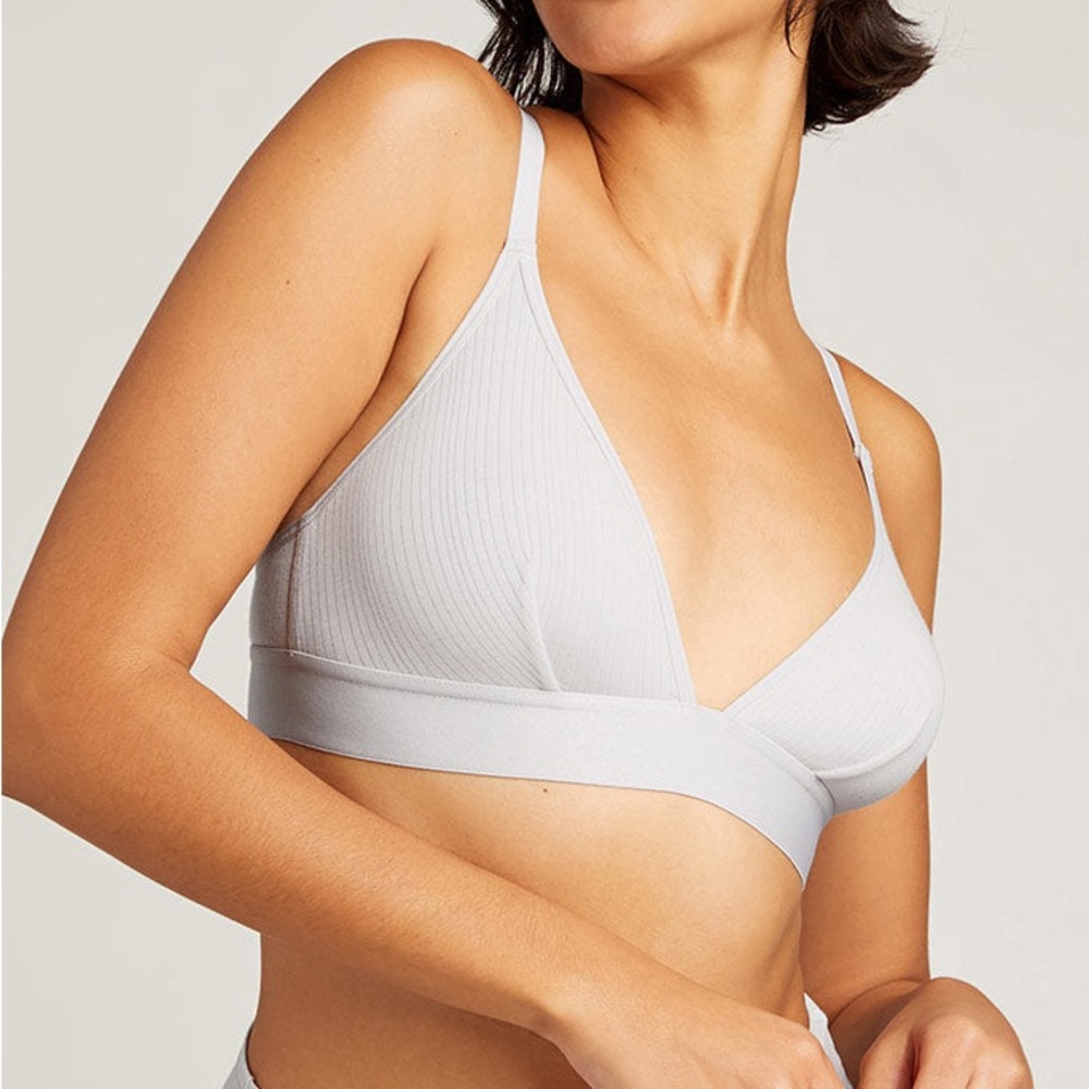 Negative Underwear Whipped Triangle Bra in Moon